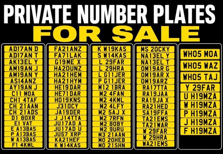Asian private plates 