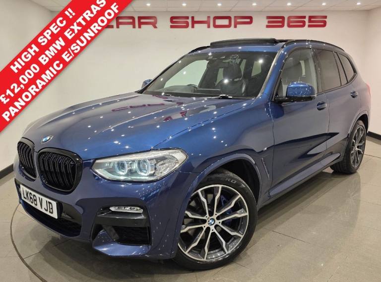 2018 68 BMW X3 2.0 20D M SPORT SUV 5DR DIESEL AUTO XDRIVE EURO 6 (S/S) (190 PS) 