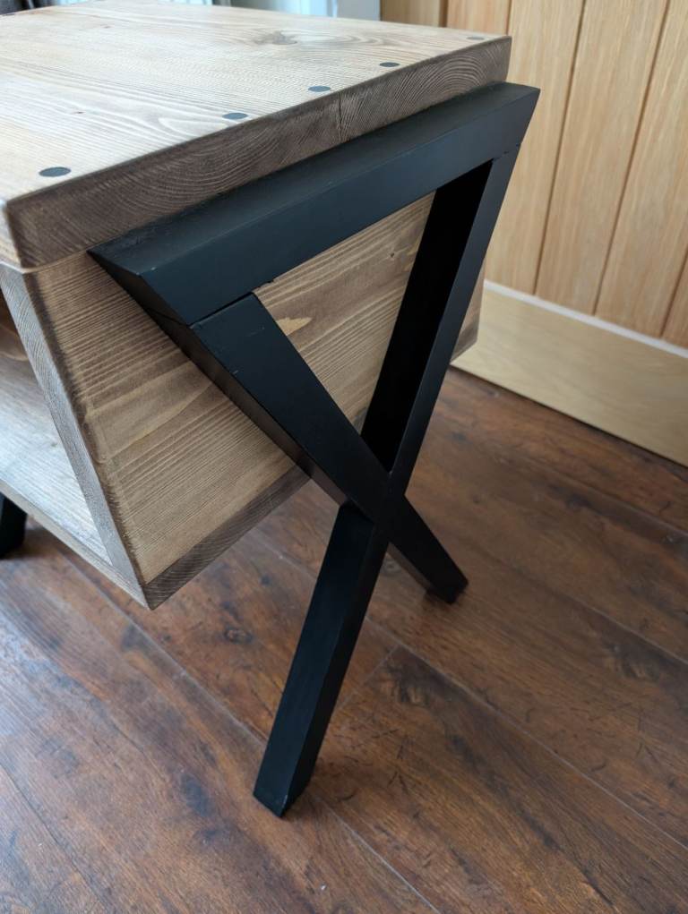 Wooden rustic side table 