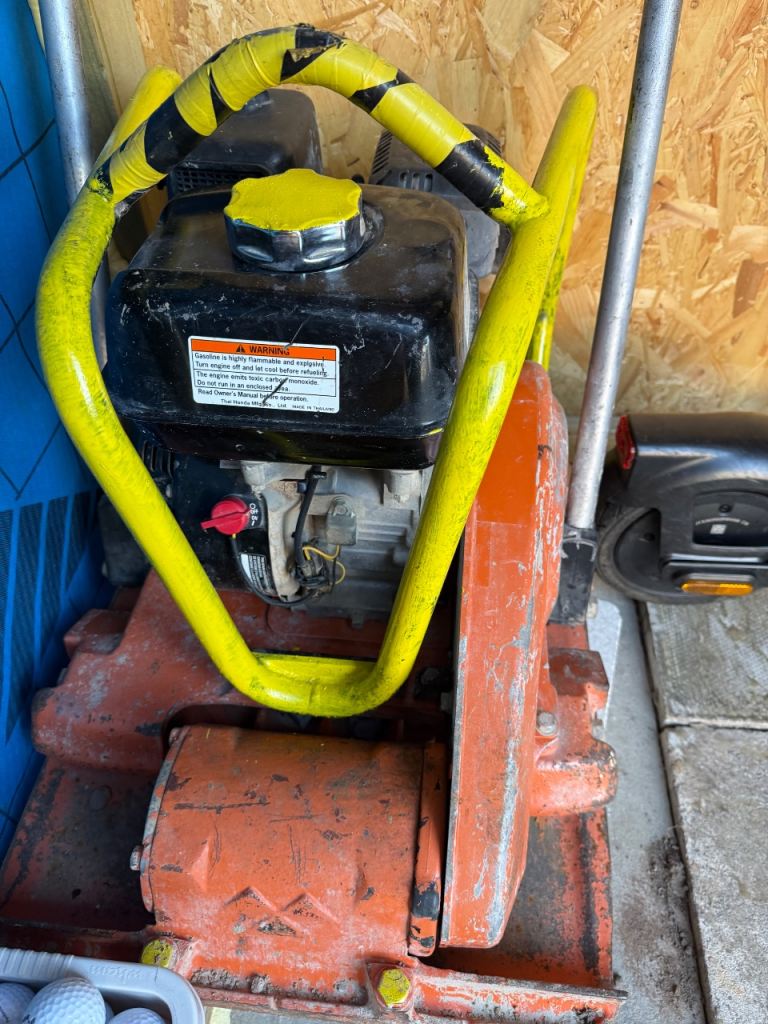 Wacker Plate Compactor – Orange, Fair Condition