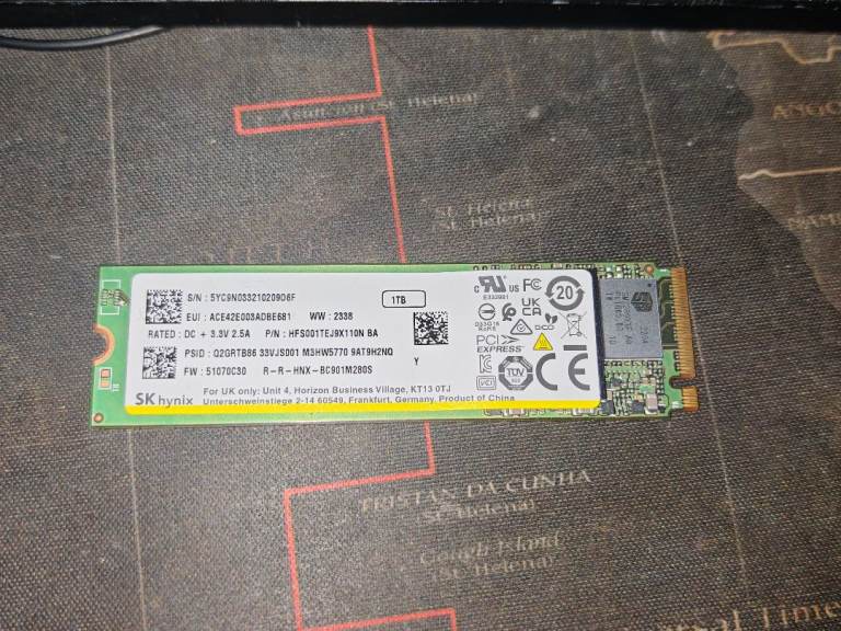 1 TB SSD nvme fast gen4 Hynix bc901 reliable, PS5 compatible