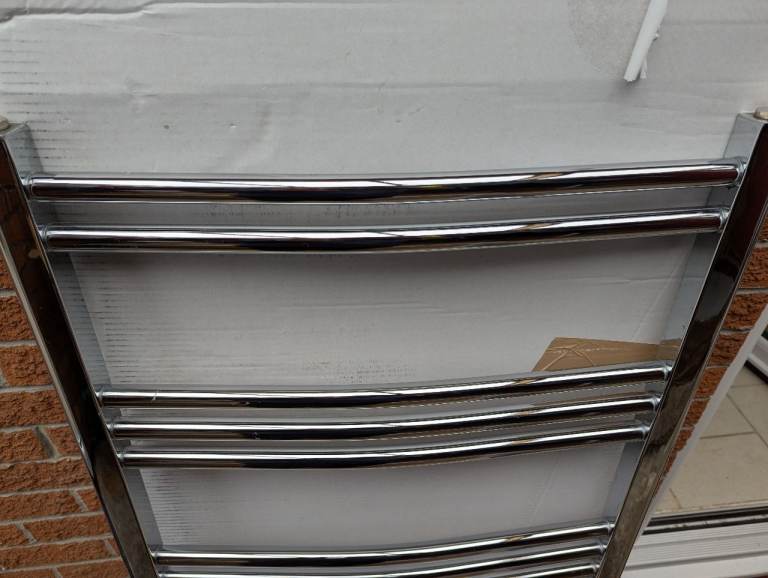 Towel Radiator 1200x600 Curved Chrome Duratherm