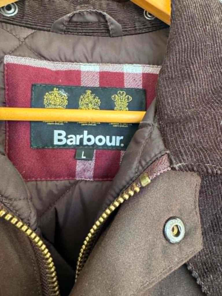 Barbour Waxed Jacket - Brown, Size L