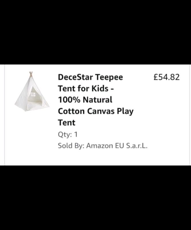 DeceStar Teepee Tent for kids - COLLECTION FROM EATON, NR4 6PN 