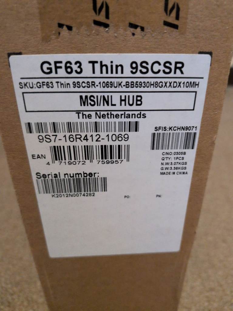 MSI GF Thin 9SCSR Gaming Laptop