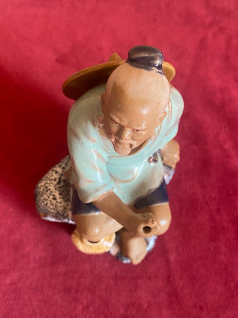 Chinese mudman  glaze fisherman.