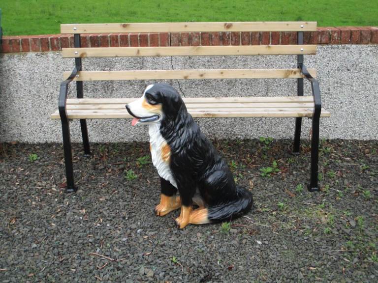 Large Bernese Mountain Dog Statue