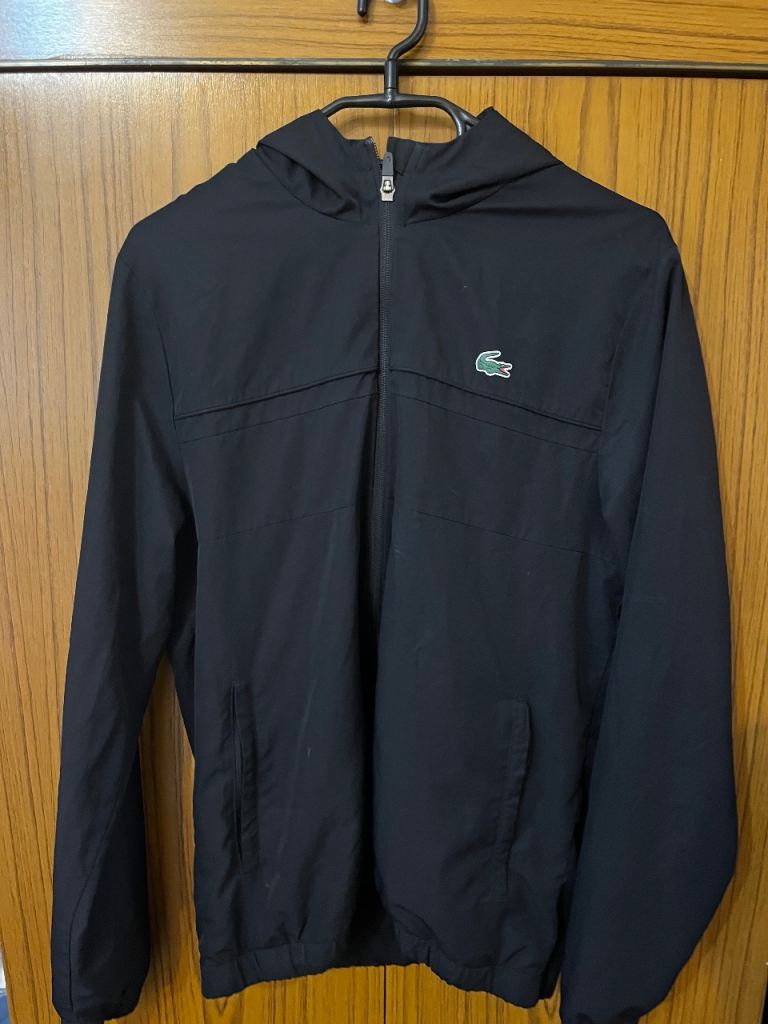 Lacoste Sport Black Hooded Jacket - Men's Size M, As Good As New