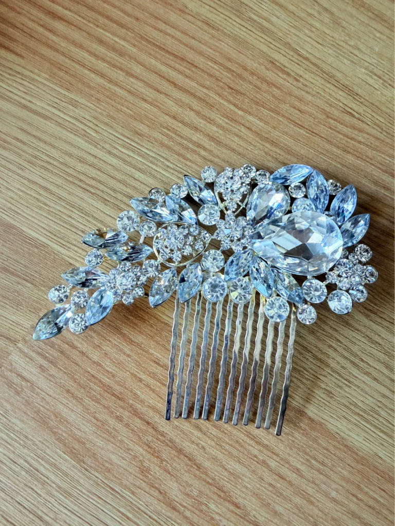 Bridal Diamond Hair Comb - Elegant Tiara for Wedding