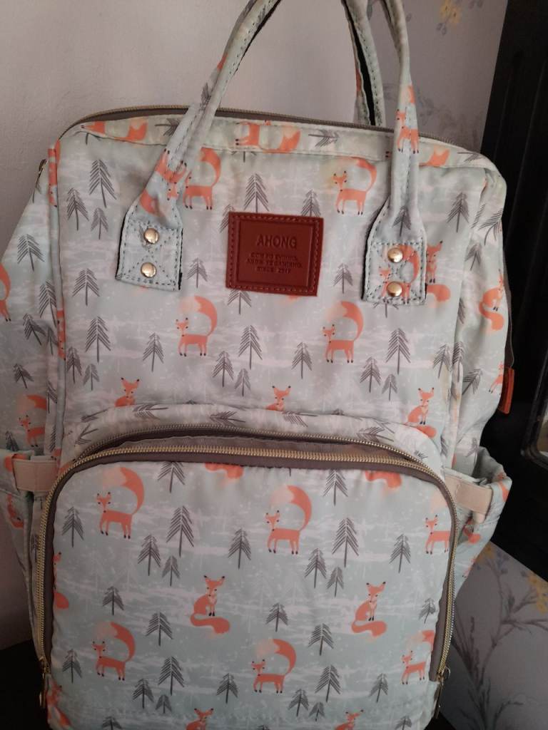 Cute Fox Print Baby Changing Backpack – As Good As New