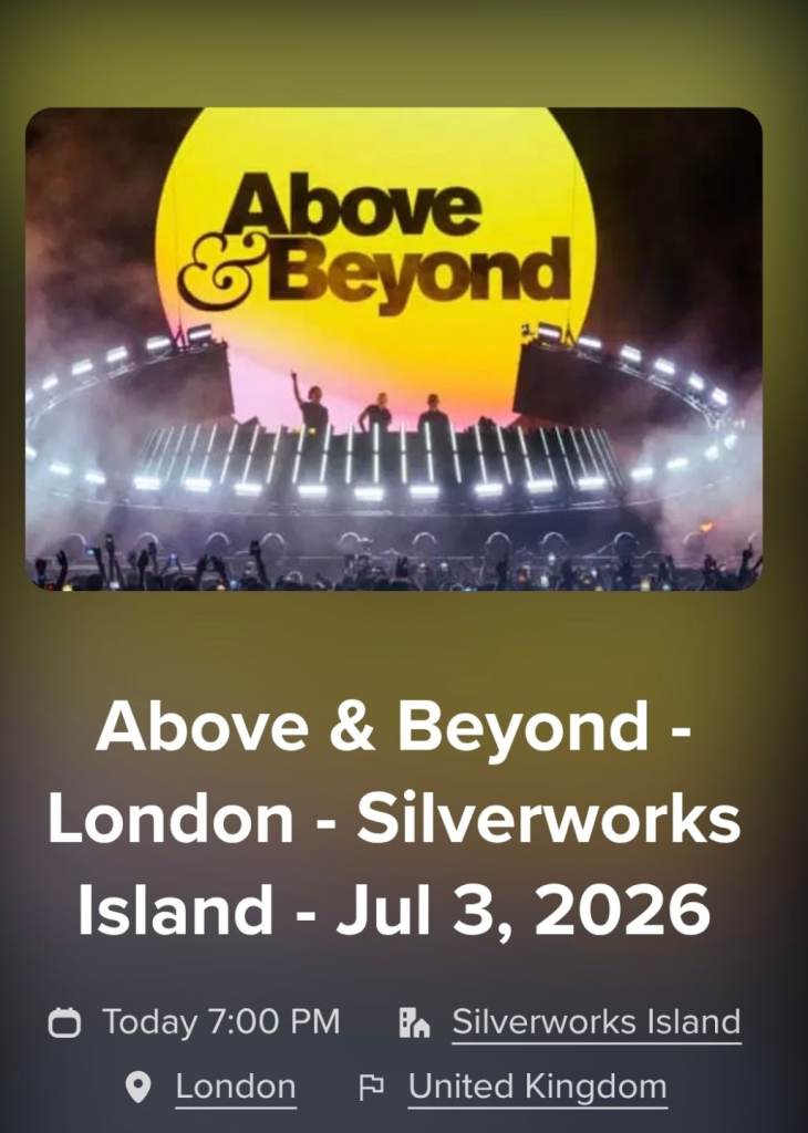 2 x Above and Beyond Tickets London Sliverworks