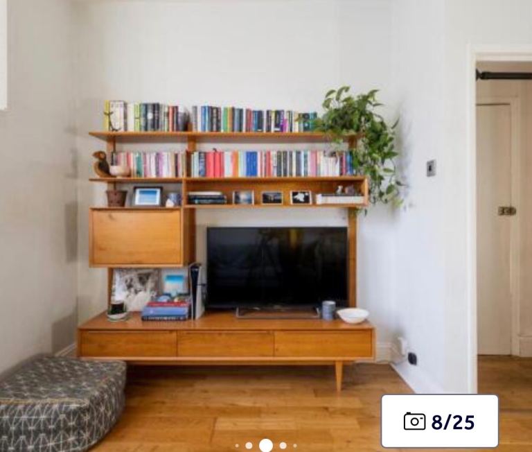 Midcentury Maison du Monde TV and shelf unit 