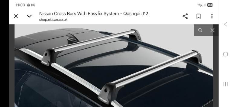 Genuine Nissan Qashqai roof bars