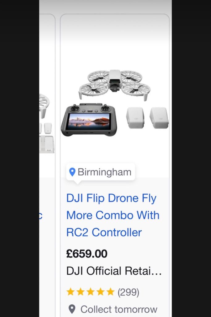 Brand new DJi flip drone with rc 2 Combo
