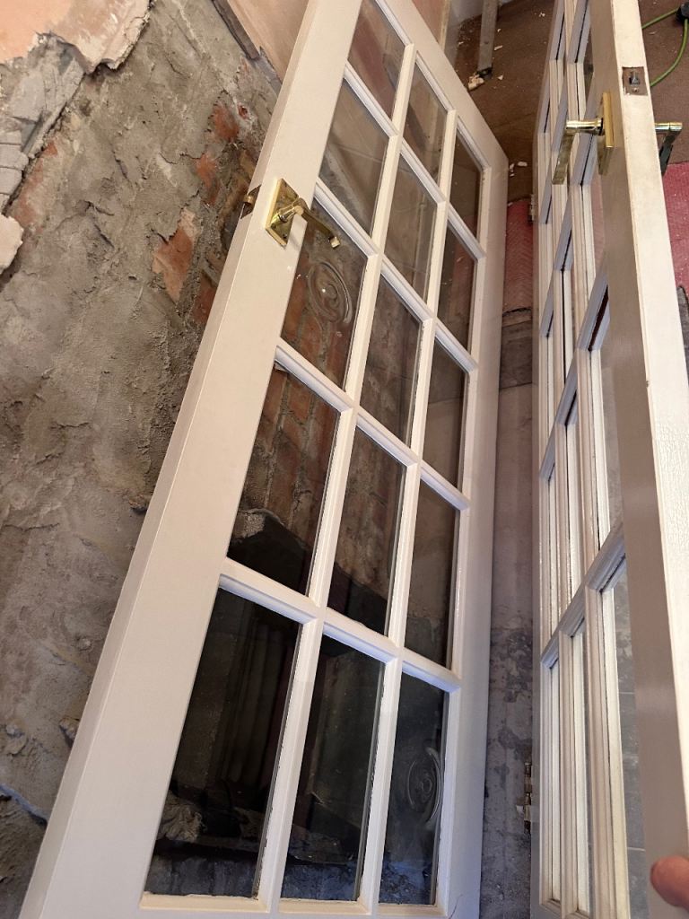 3 matching glass panel internal doors