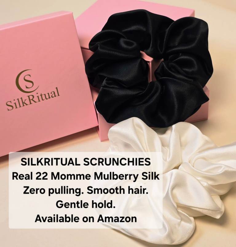 Silk Scrunchies 100 percent Silk Gift Box Set SilkRitual