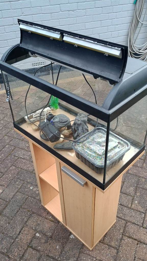 fish tank and stand with accessories bargain
