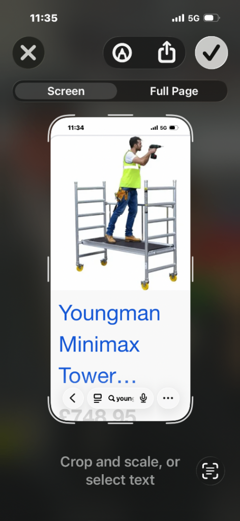 Young man mini max foldable platform 
