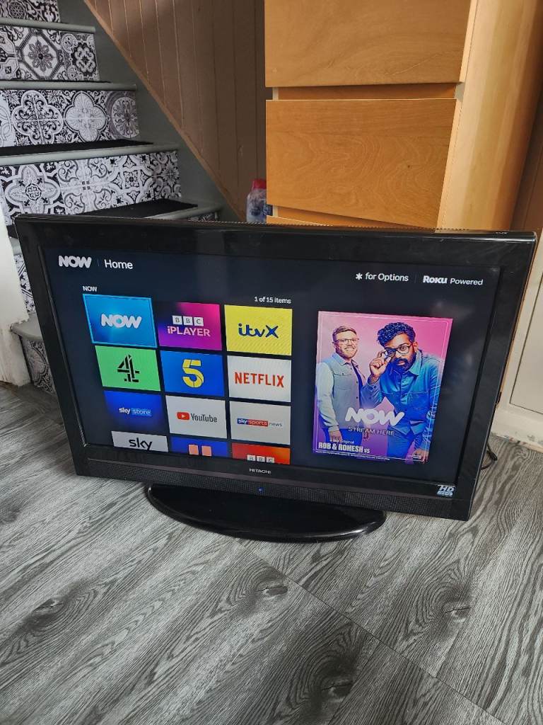 32 inch Hitachi lcd tv (not smart 42 tv or 55 led 3d curved 4k tv)