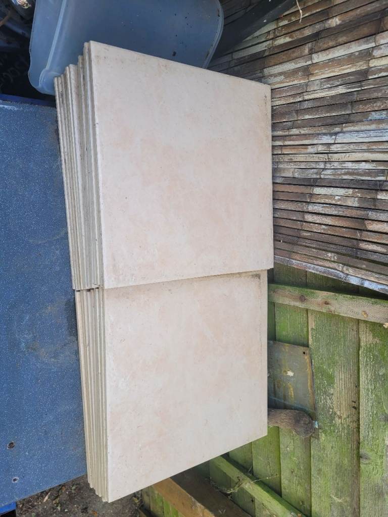 Cream/Beige Ceramic Floor Tiles - Good Condition