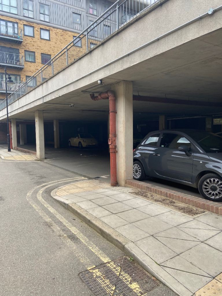 Secure covered parking in Bow