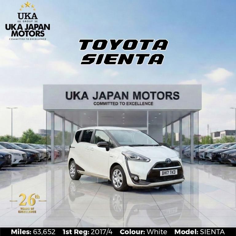 2017 Toyota Sienta 7 SEATERS MPV Hybrid Electric Automatic