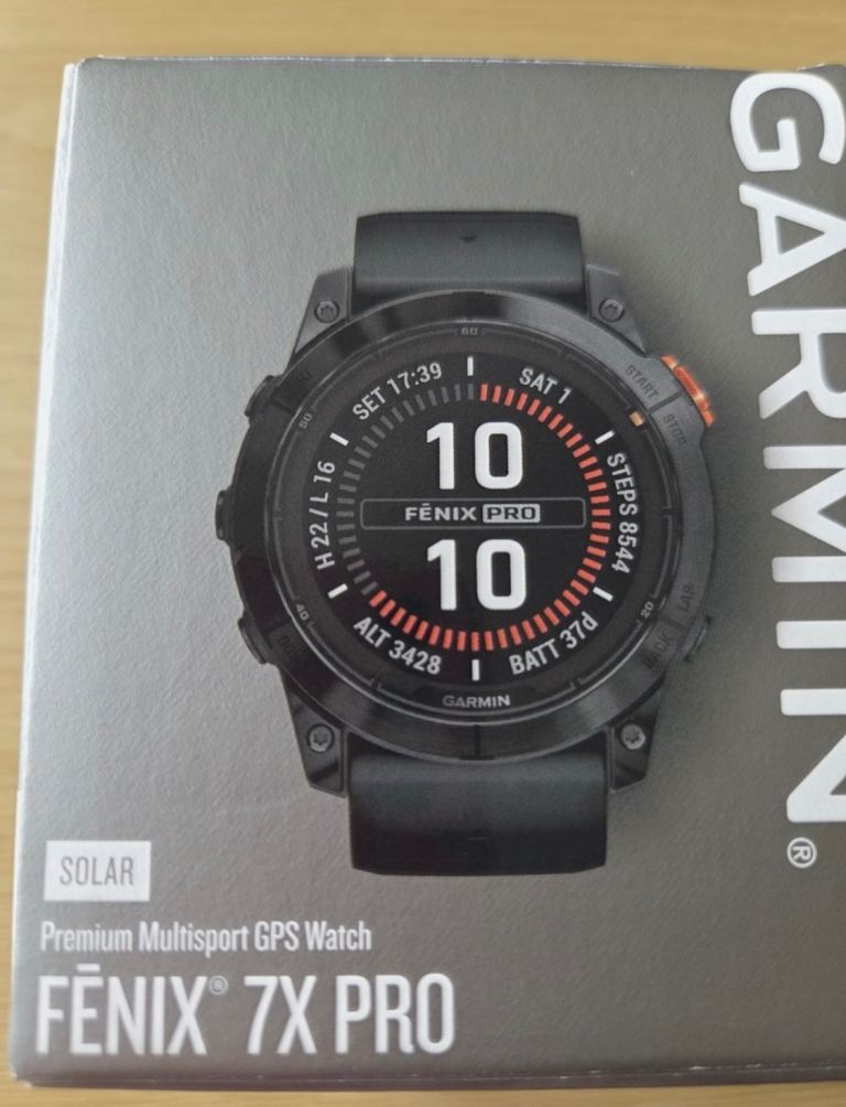 Garminw Fenix 7X PRO SOLAR Premium GPS Smartwatch 51mm Slate Grey with Black Band - Immaculate