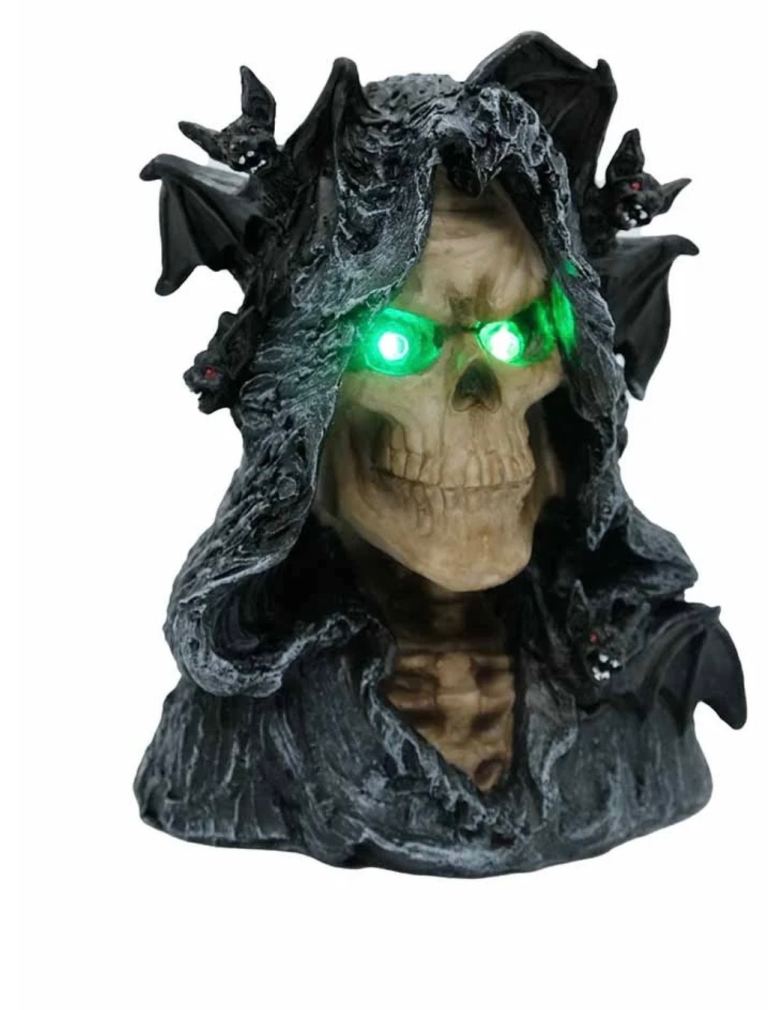 Spooky Skull Decoration with LED Eyes – Great for Halloween