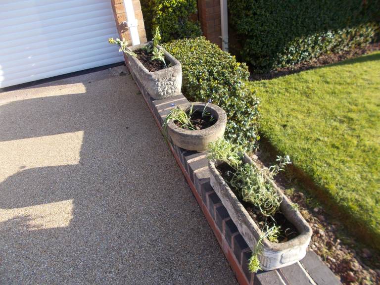 Heavy stone garden troughs