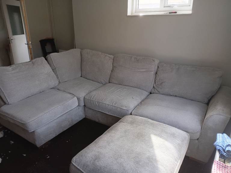 Grey right hand corner sofa