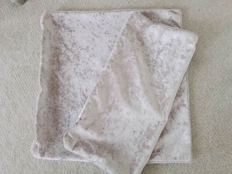 Cushion Covers By Next In Pretty Heather Pink Crushed Velvet 50x50cm – Pair