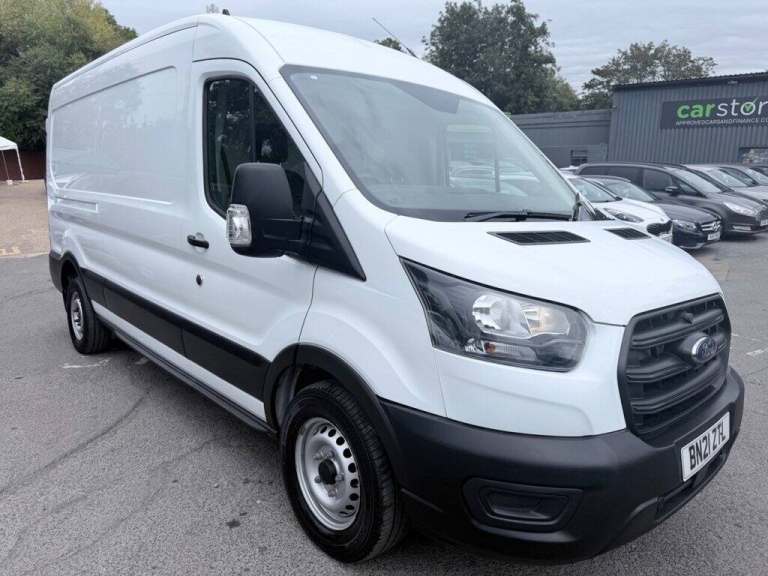2021 Ford Transit White 2.0 350 EcoBlue MHEV Leader L3 H2 Van, 59,110 miles, Euro 6, 6-speed  Pan...