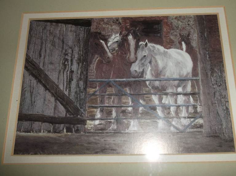 5 Framed Pictures Prints of Country Farming Scenes of Horses by Joe Godderidge