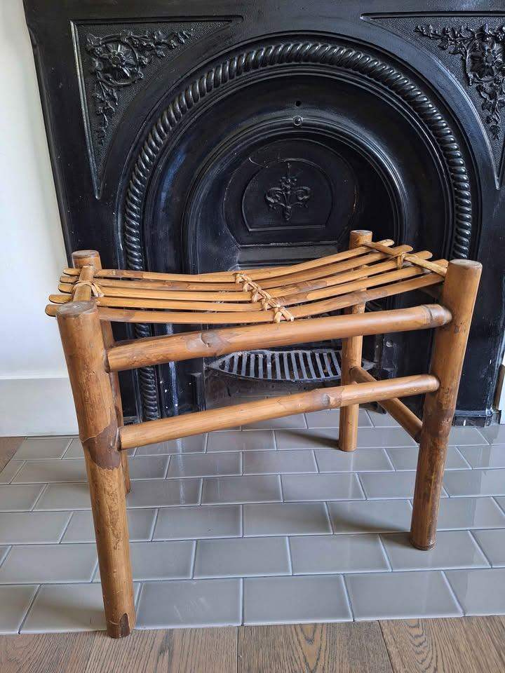 Bamboo Stool / Bench – Vintage Habitat, Footstool