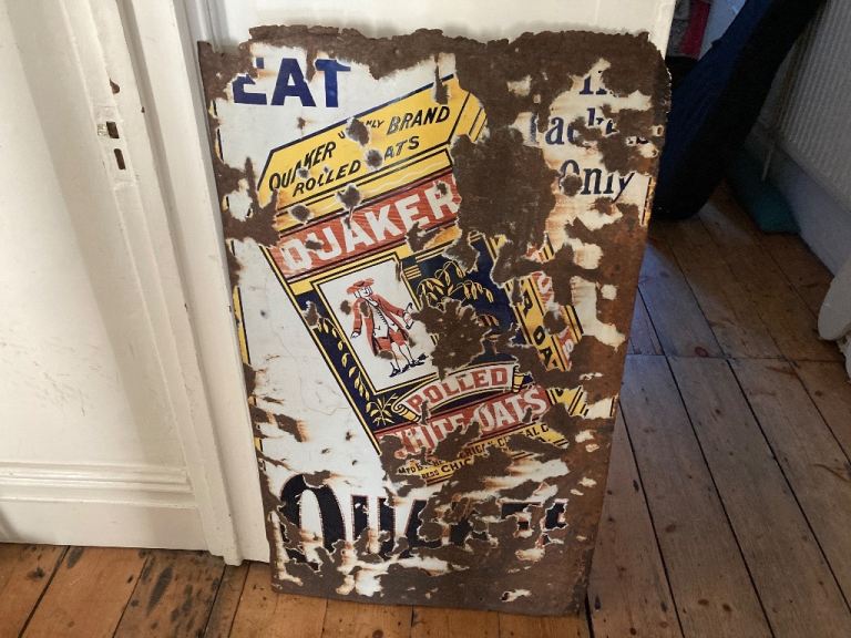 Quaker Oats Original Enamel Sign