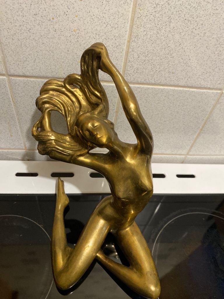 Art deco brass figurine 