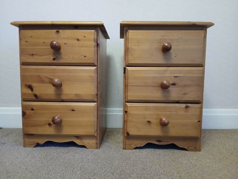 Bedside cabinet solid pine 