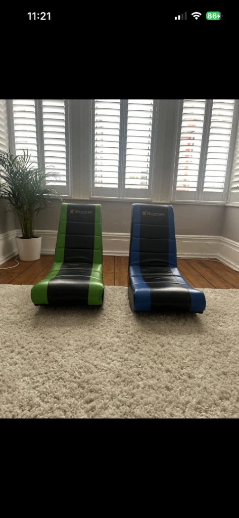 2 xrocker gaming chairs 