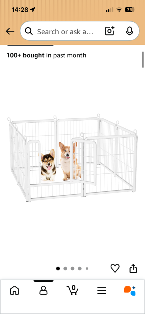 Dog/puppy pen 8 panel 