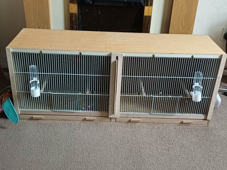 Double Wooden Finch Breeding Cage