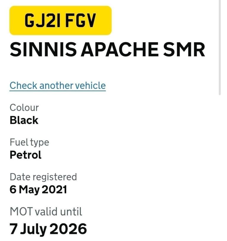 Sinnis Apache SMR 125 2021 