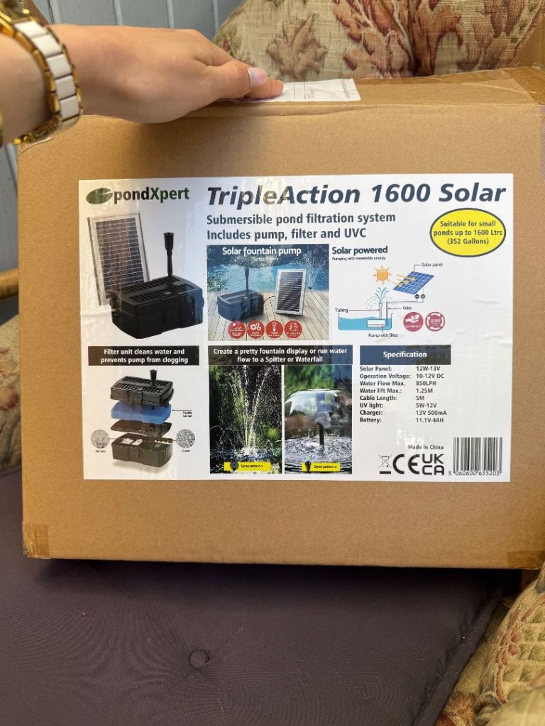 Solar pond filter pump