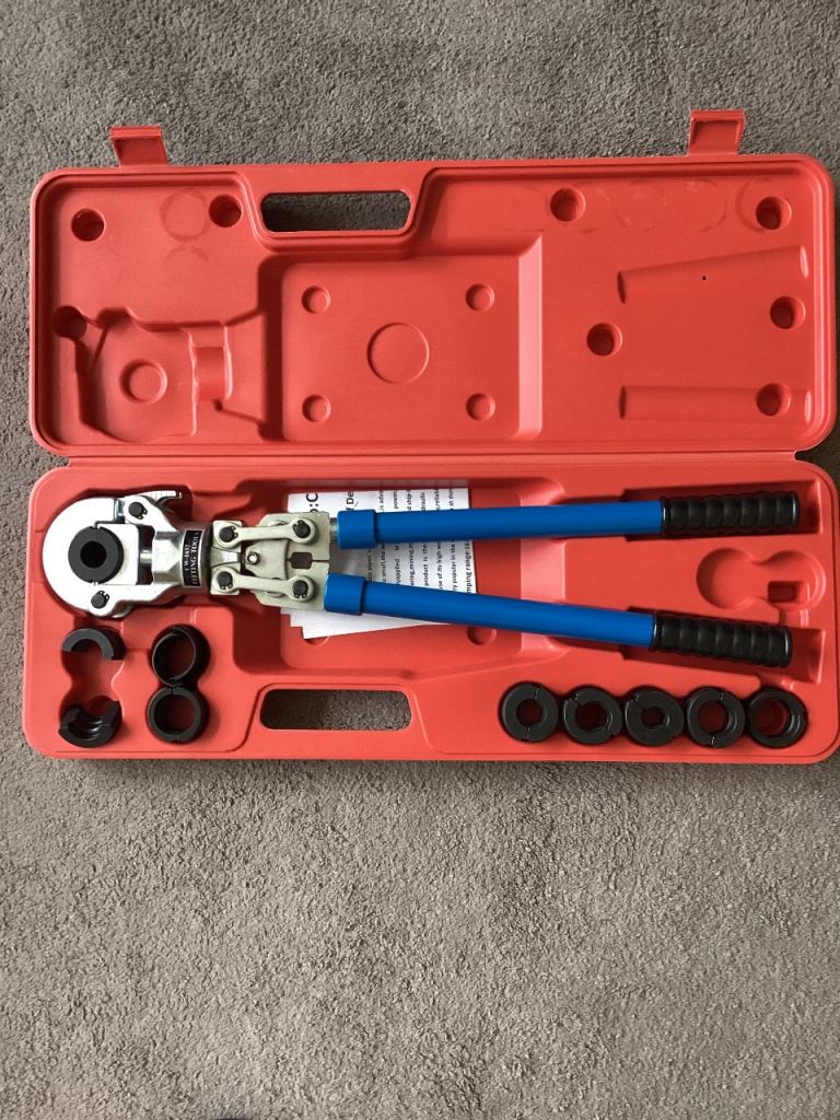6T PEX Crimping Tool Kit For Pex Copper Crimp Ring+ bags of 15mm, 12.5mm, 12mm rings