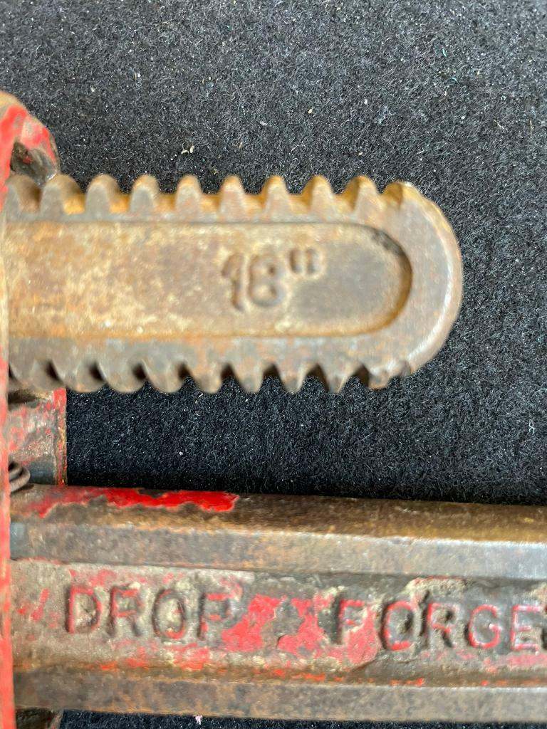 PIPE WRENCH18” heavy duty drop forged steel  