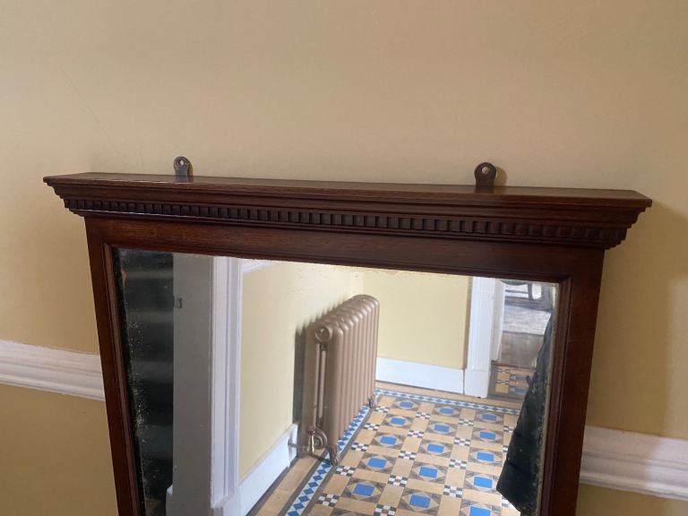 Antique Ornate Mantle Mirror