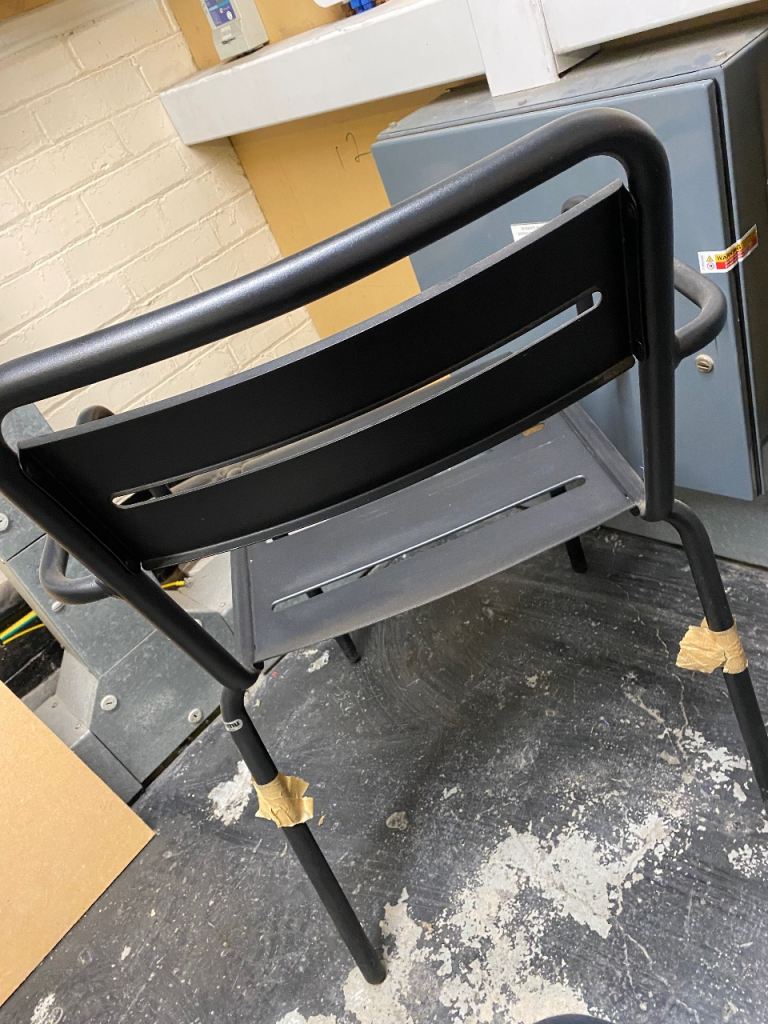 Black Metal Chair – Sturdy and in Good Condition