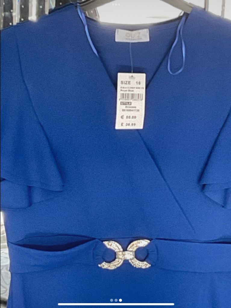 Cobalt Blue Dress from Quiz - Size 16