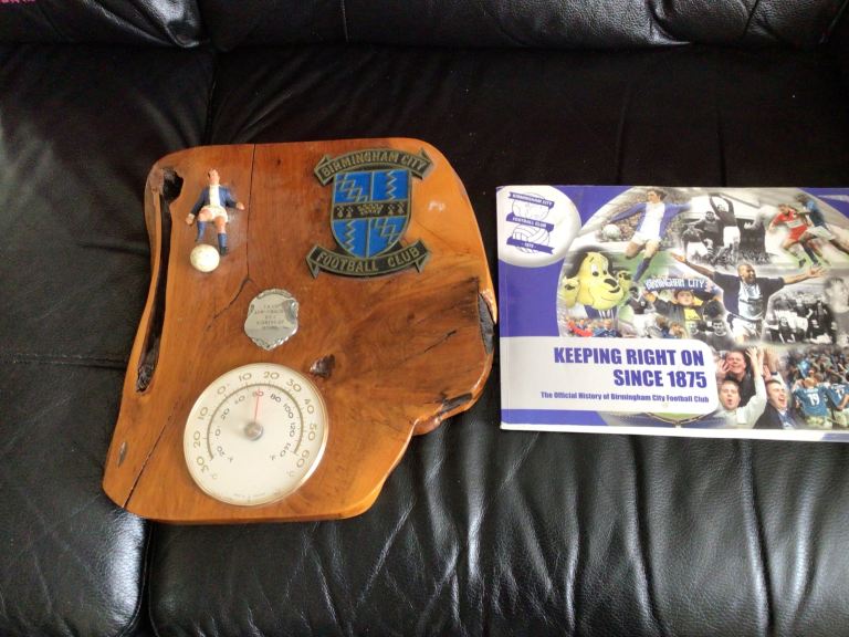 Birmingham city football club wall plaque + book £20 the lot 