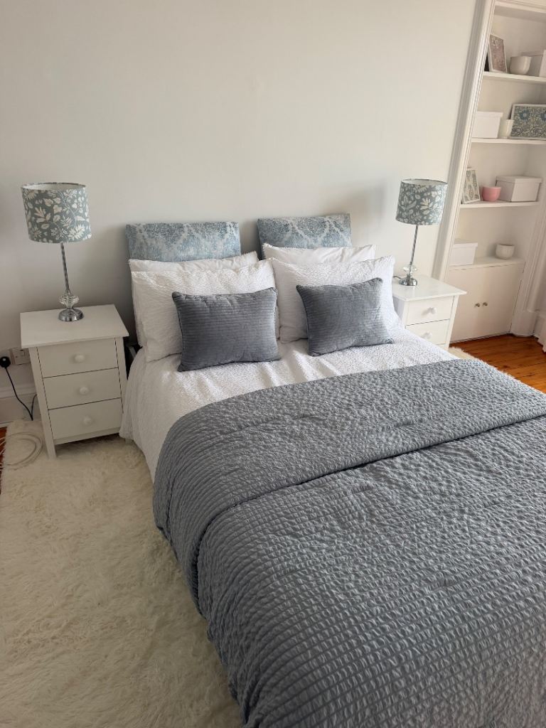 Double Bed Frame with Mattress and Headboards – Good Condition