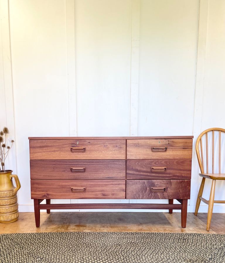Midcentury Danish 🇩🇰 solid teak chest of drawers sideboard vintage retro G Plan Mcintosh era 🚚